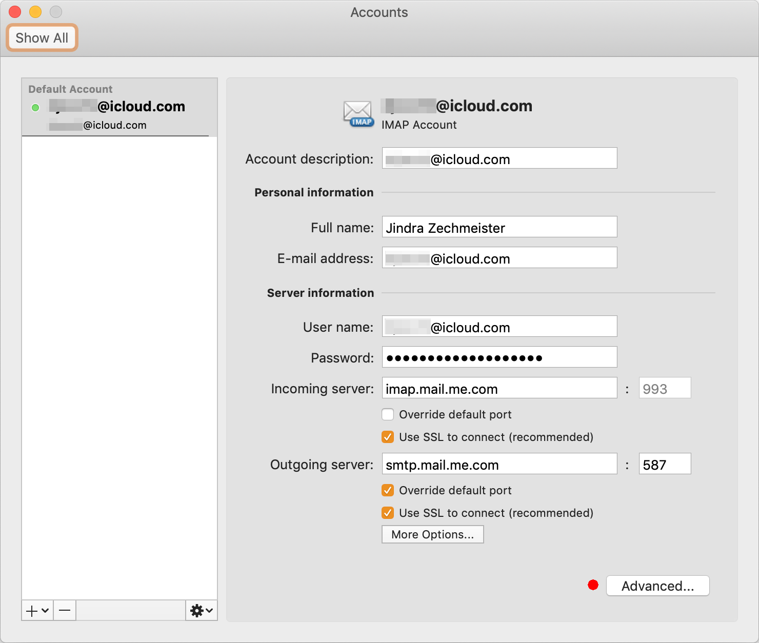 Outlook alkalmazás beállísa