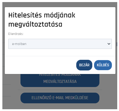 Domain hitelesítésének megváltoztatása