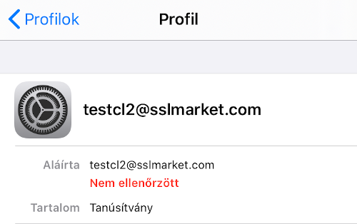A nem hitelesített, nem megbízható jelzés a profilnál nem jelent gondot