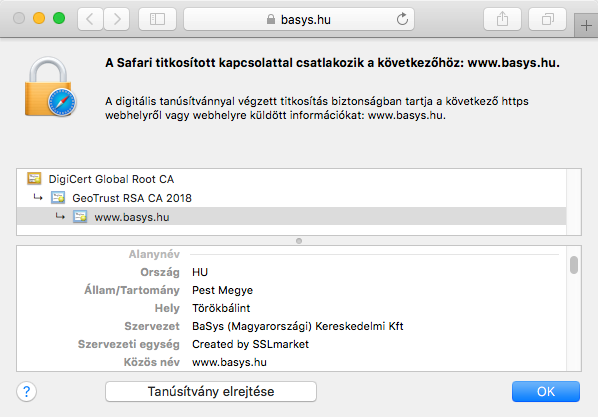 A GeoTrust True BusinessID tanúsítvány megjelenítése a böngésző címsávában A GeoTrust True BusinessID tanúsítvány megjelenítése a böngésző címsávában